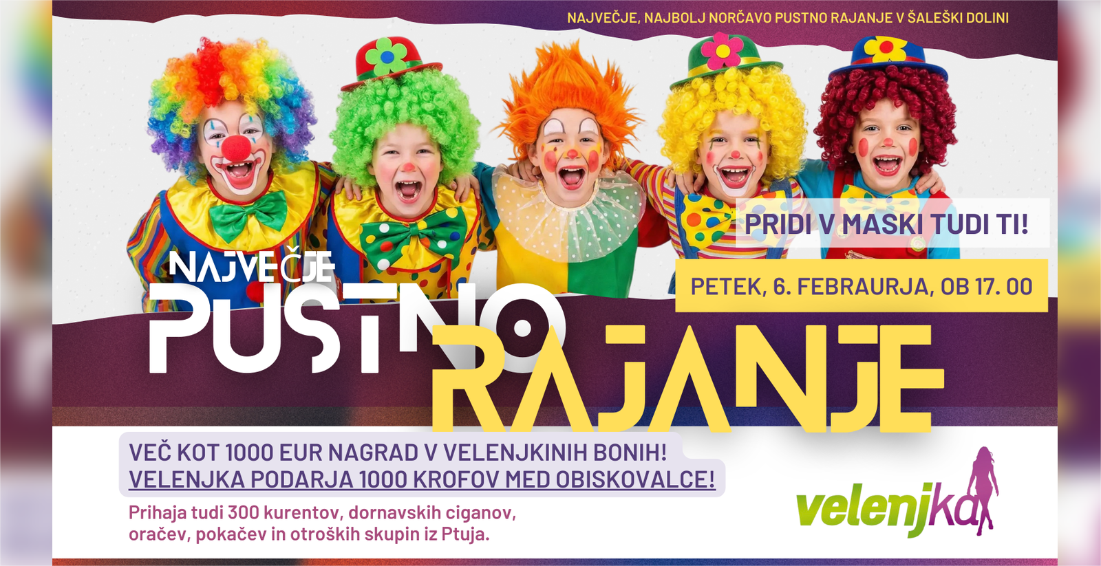 Veliko pustovanje v Velenju: Velenjka pripravlja nepozabno zabavo z bogatimi nagradami