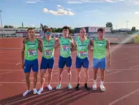 Slovenjgraški atlet Filip Oiclj z reprezentančno štafeto do zmage