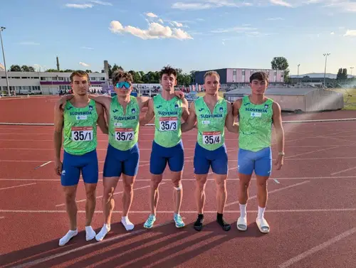 Slovenjgraški atlet Filip Oiclj z reprezentančno štafeto do zmage