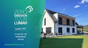 Kako do novega doma po poplavah? Na ogled skoraj nič-energijska hiša Lumar Linea in celovit pristop do varne poti do novega doma