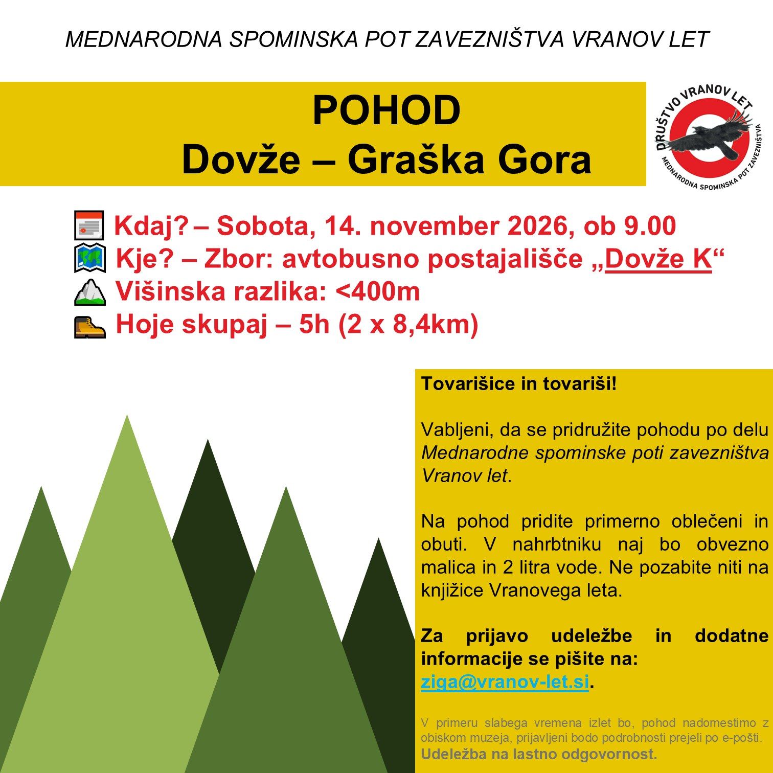 POHOD: Dovže – Graška Gora