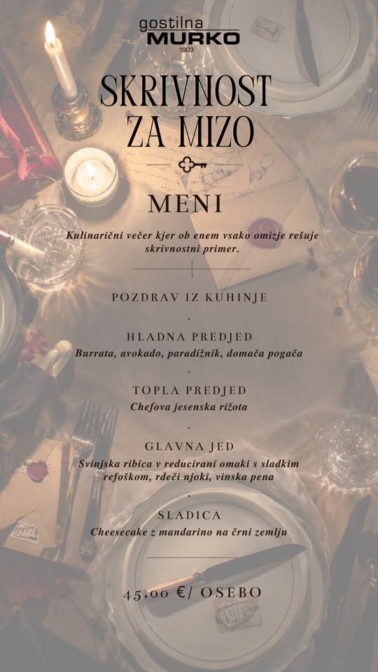 Skrivnost za mizo v Gostilni Murko