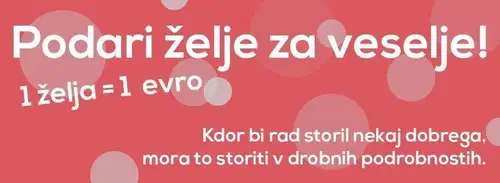 S svojo željo, utrinkom ali vzpodbudno mislijo lahko pomagate socialno ogroženim