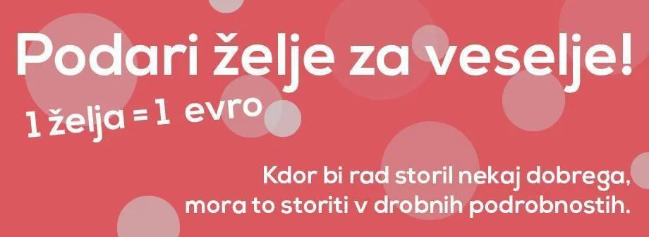 S svojo željo, utrinkom ali vzpodbudno mislijo lahko pomagate socialno ogroženim