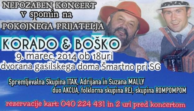 Koncert v spomin Brendiju bomo prenašali V ŽIVO!