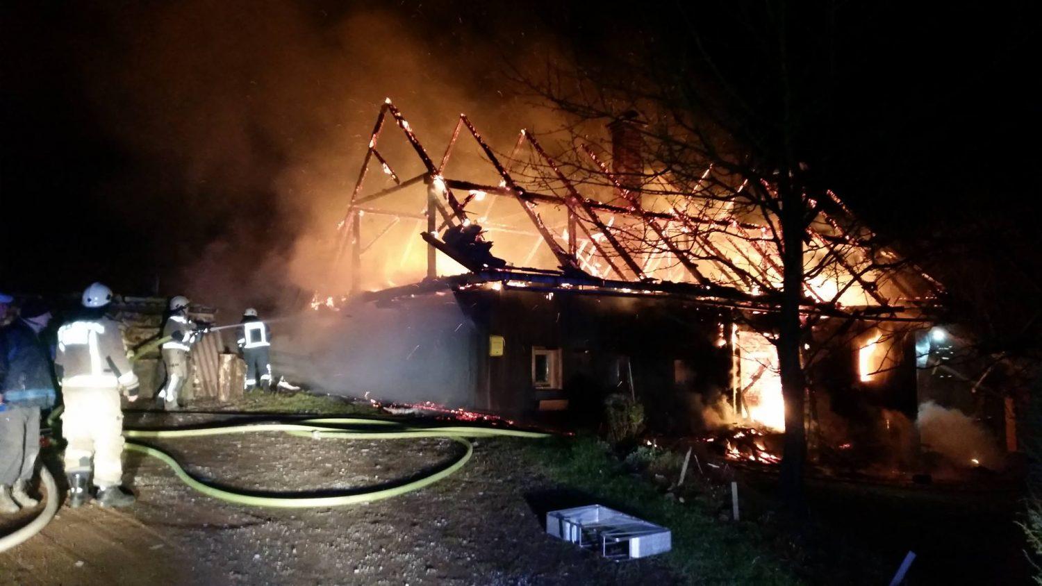 Požar Šentjanž umlr 84-letnik