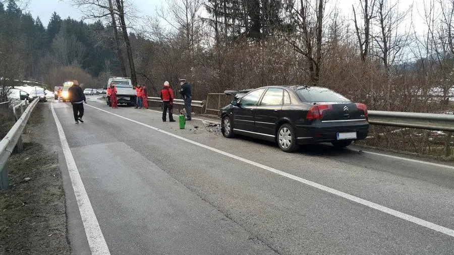 Prometna nesreča na relaciji Slovenj Gradec - Mislinja