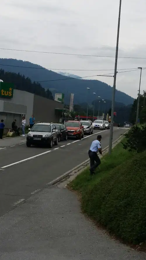 FOTO: Nalet štirih vozil v Dravogradu