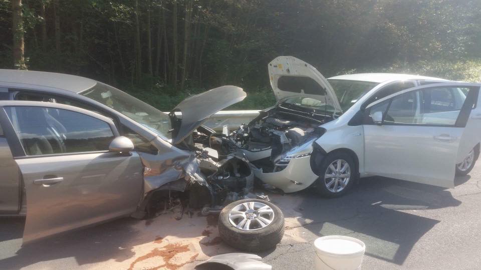 FOTO: Čelno trčenje na Brdinjah