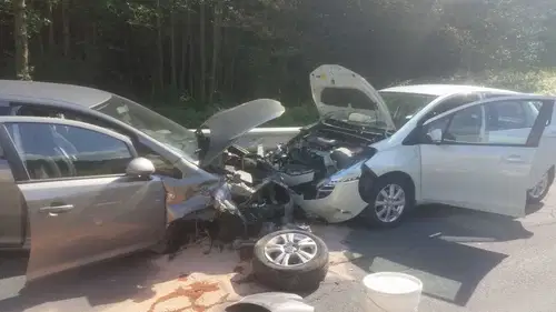 FOTO: Čelno trčenje na Brdinjah
