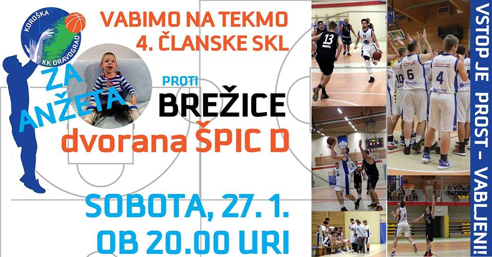 Dobrodelni košarkarski vikend v Dravogradu v pomoč triletnemu dečku