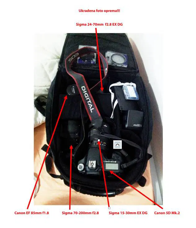 Mateju iz vozila ukradli fotografsko opremo: "S fotografijo se sedaj lahko preneham ukvarjati"