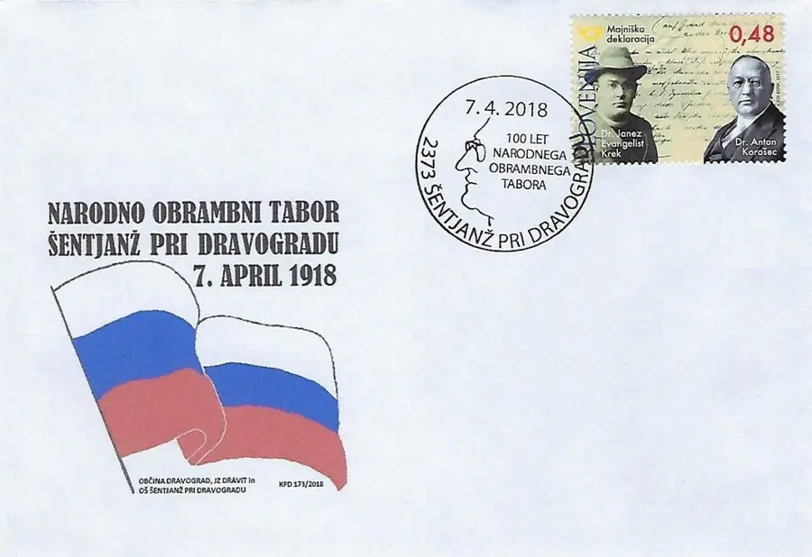 Koroški filatelisti obeležili 100 let Narodnega obrambnega tabora v Šentjanžu