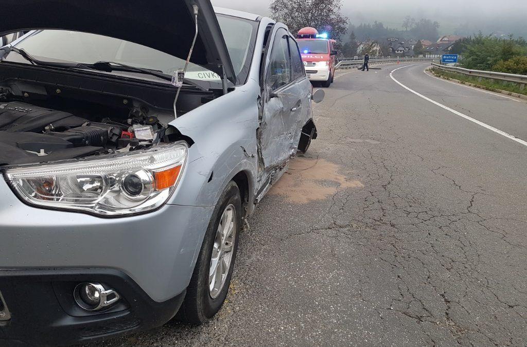 FOTO: Na Spodnji Muti trčili osebni vozili
