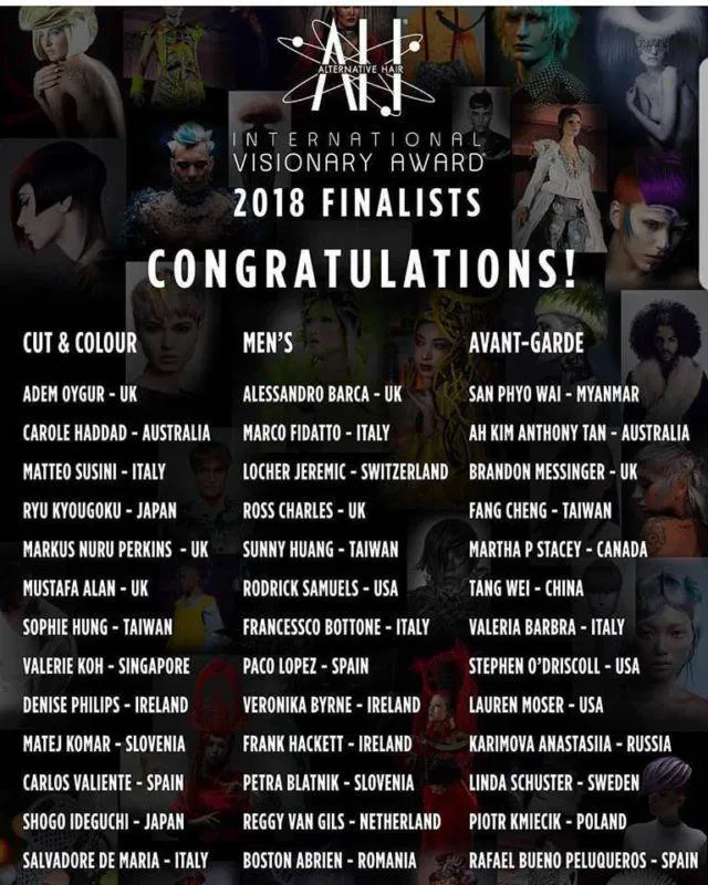 Dva odlična frizerja v finalu na tekmovanju International Visionary Award