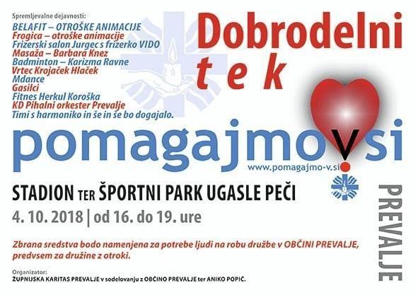 Jutri bodo na Prevaljah zopet dobrodelno tekli