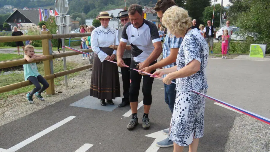 Otvoritev kolesarske poti in položitev temeljnega kamna za most čez Begantov graben