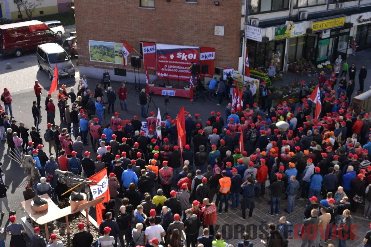 Skei napovedal opozorilno stavko