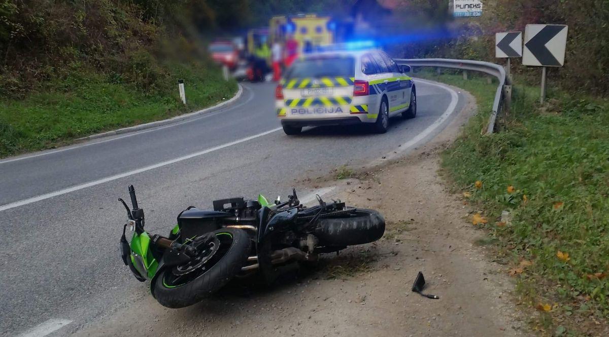 V prometni nesreči na relaciji Velenje - Slovenj Gradec umrl motorist