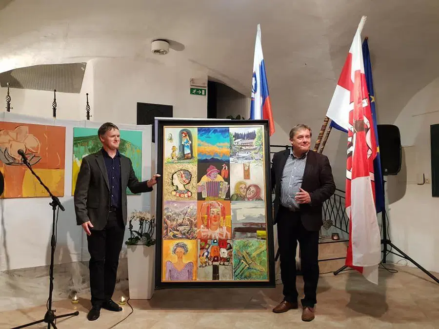 Otvoritev likovne razstave na Muti