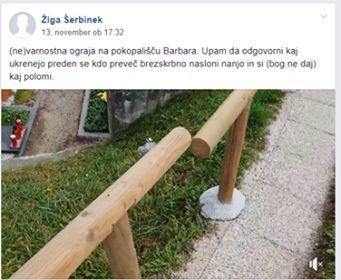 Po objavi fotografij v javnosti, ograjo utrdili