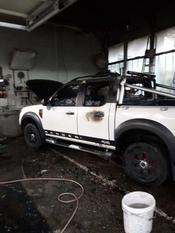 VIDEO in FOTO: V garaži v Slovenj Gradcu zagorelo vozilo