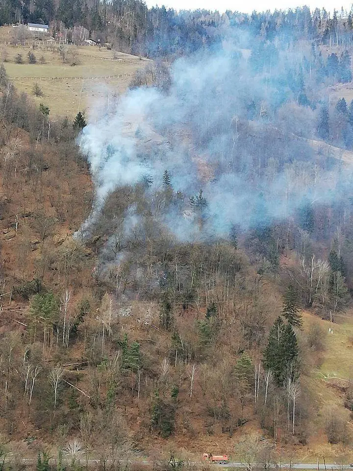 FOTO: V Sv. Boštjanu pri Dravogradu gorel gozd
