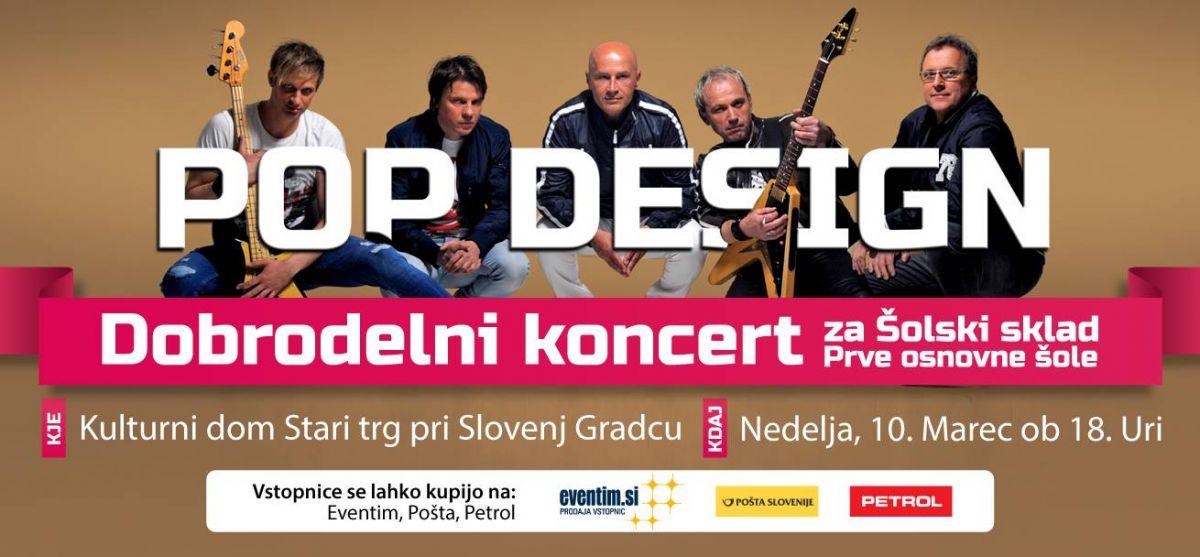 V Slovenj Gradcu bo potekal dobrodelni koncert s skupino Pop Design