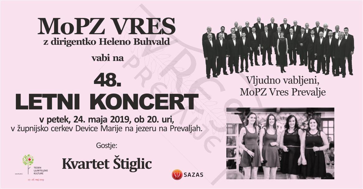 Moški pevski zbor Vres vabi na letni koncert