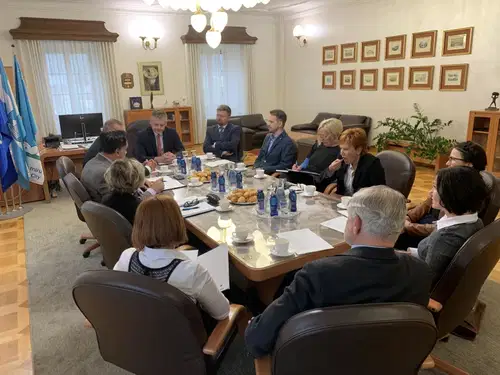 Minister mag. Zoran Poznič na delovnem sestanku v Slovenj Gradcu