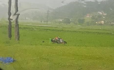 V prometni nesreči v Pamečah poškodovan motorist