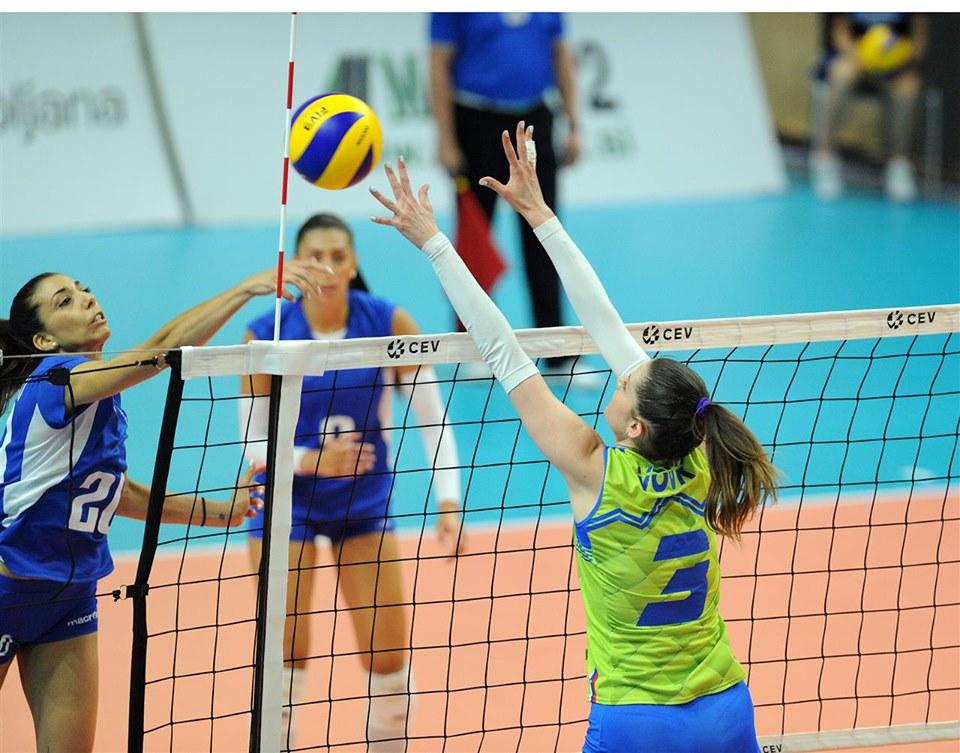 Slovenske odbojkarice v Mislinji premagale Grkinje in se uvrstile v finale evropske lige