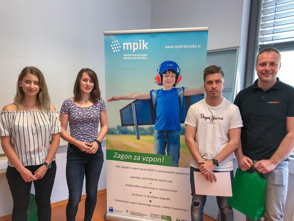 Aleš Brumnik z ekipo zmagovalec 4. MPIK Natečaja za najboljšo poslovno idejo (FOTO)