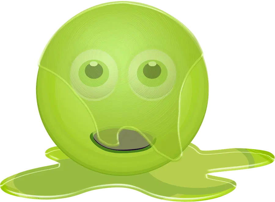 Obvestilo o neustrezni igrači - zelena svetleča sluz predstavlja tveganje za zdravje