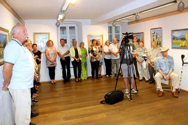 V Dravogradu je na ogled razstava likovnih del Franja Maroška (FOTO)