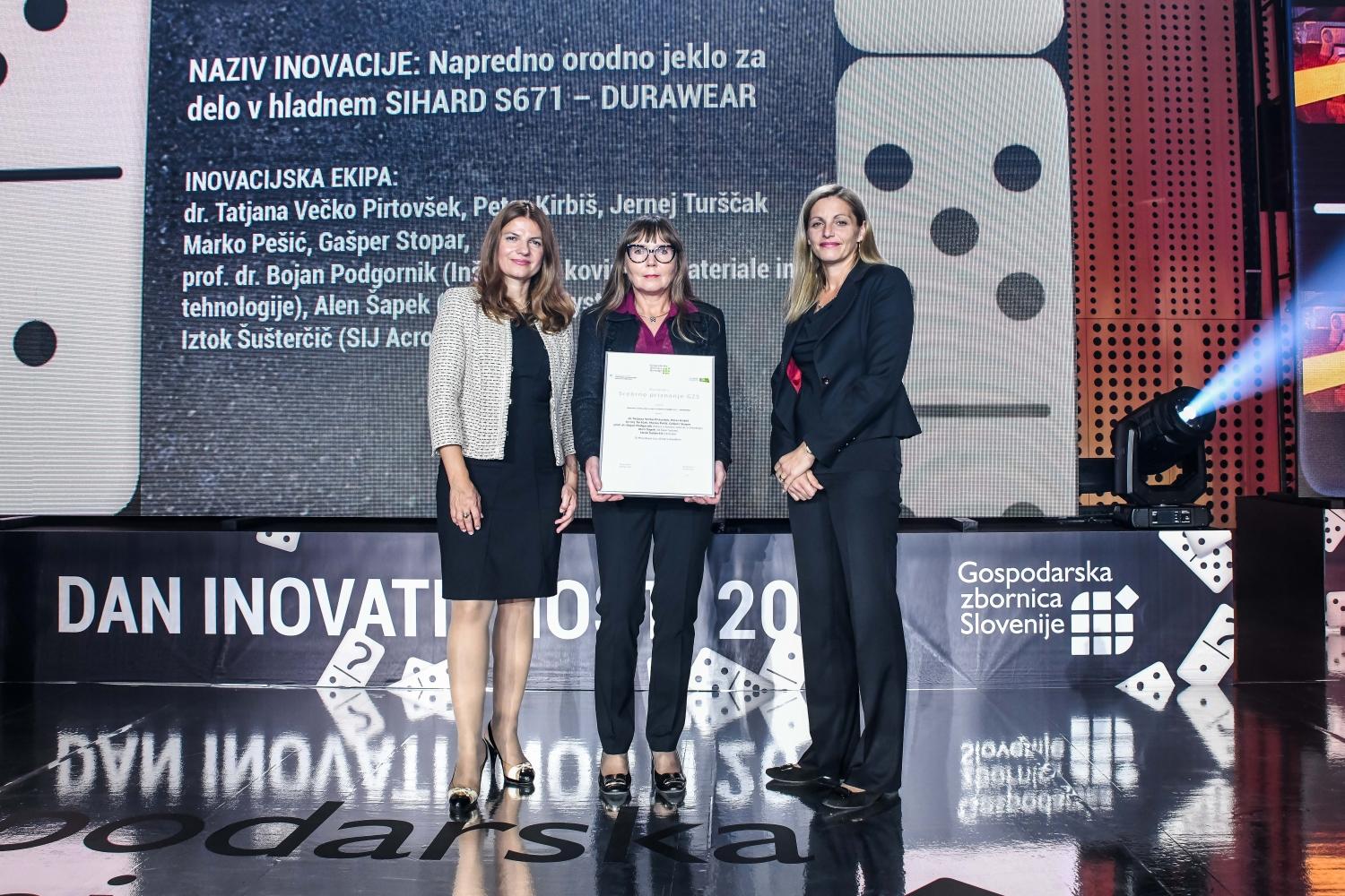 Srebrno nacionalno priznanje za SIJ Metalovo jeklo SIHARD S671 – DURAWEAR