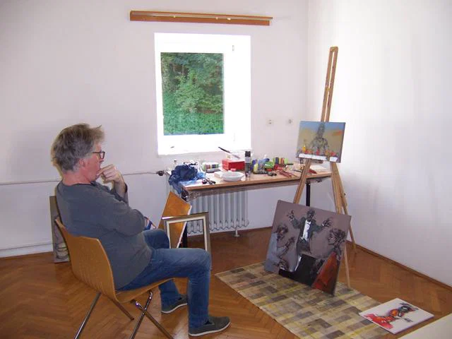 Slikarji iz Slovenije in Avstrije so ustvarjali v Dvorcu Bukovje (FOTO)