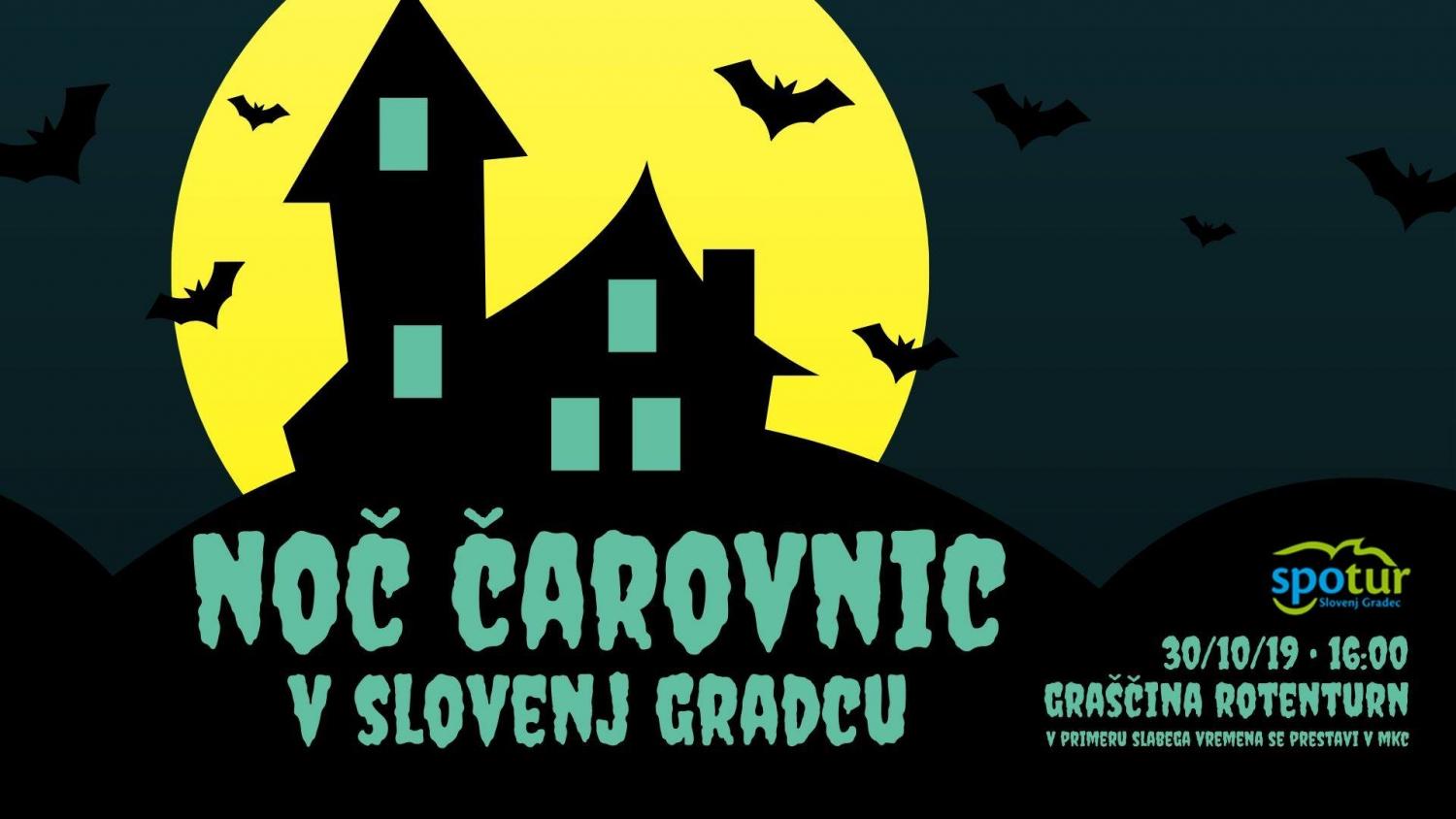 Noč čarovnic v Slovenj Gradcu zaradi vremenskih nevšečnosti na drugi lokaciji