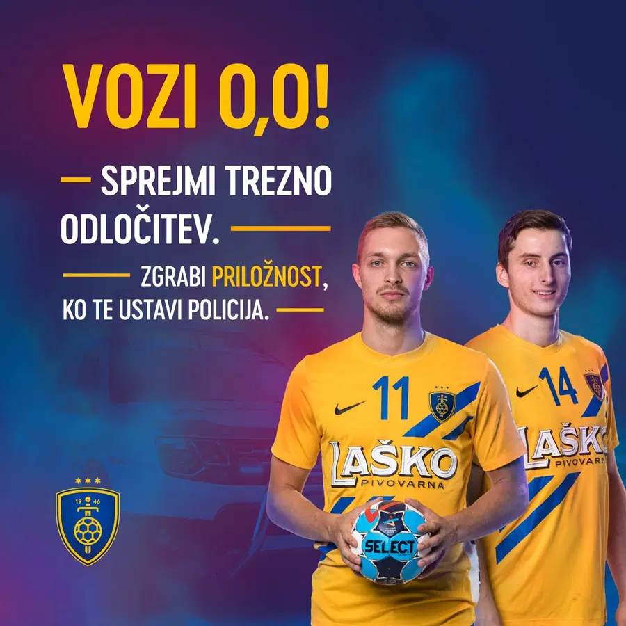 Policisti in rokometaši združili moči za boljšo varnost v cestnem prometu