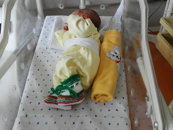 Muce copatarice novorojenčkom podarile božične copatke