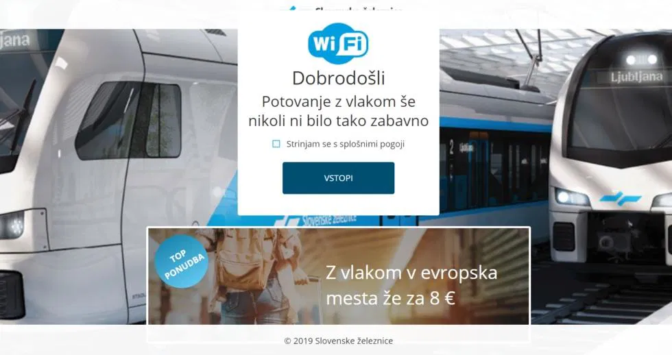 Zaživel je WiFi internet na vlakih Slovenskih železnic