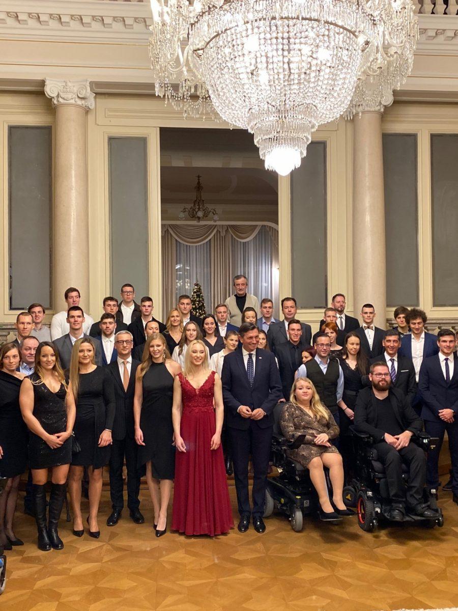 Športniki leta 2019 Primož Roglič, Janja Garnbret in odbojkarji na svečanem sprejemu v Predsedniški palači (FOTO)