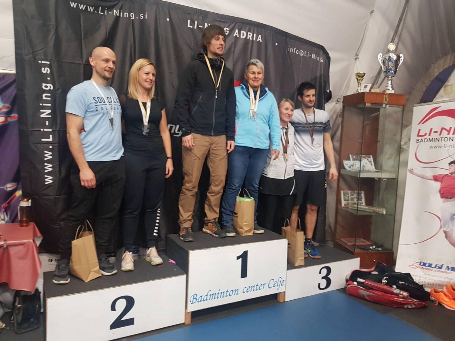 Badminton: Lenart Žuber in Klavdija Blažek do zlata v Celju