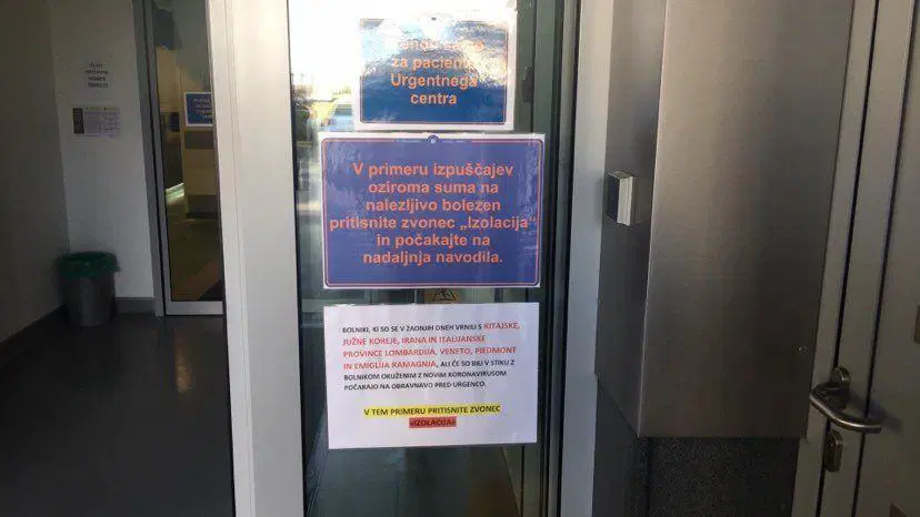 V Sloveniji potrjen prvi primer okužbe z novim koronavirusom