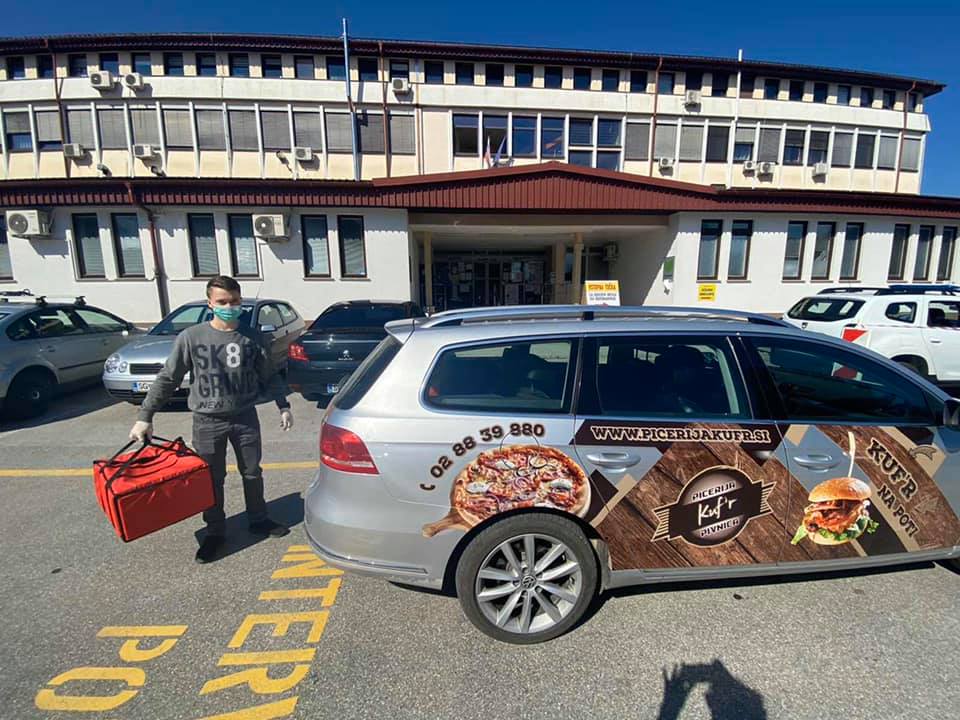 Z dostavo brezplačnih pic bodo vsak dan poskrbeli za zdravstvene delavce