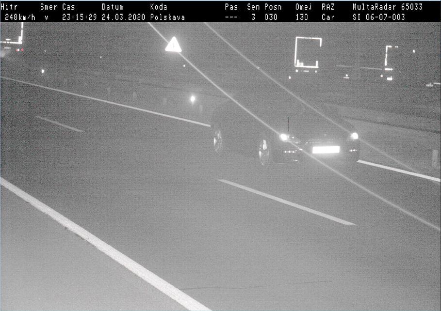 Po 'štajerki' divjal s kar 248 km/h