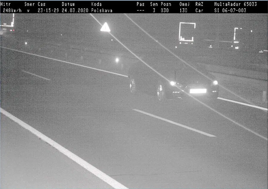 Po 'štajerki' divjal s kar 248 km/h