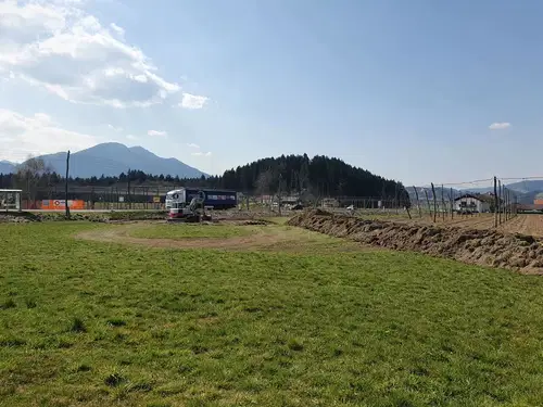 Gradnja krožišča v Šmartnem že v polnem teku (FOTO)