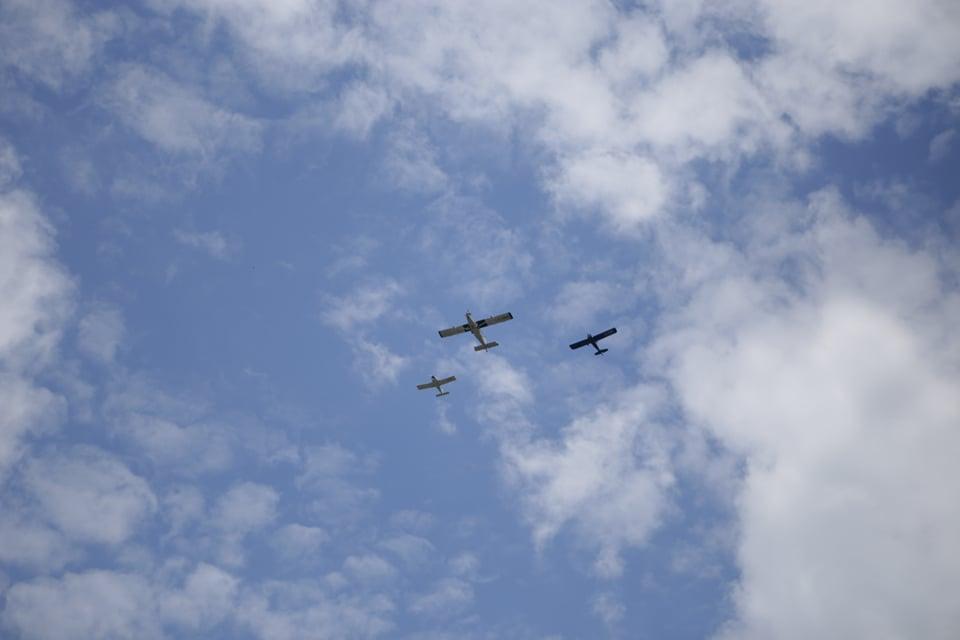 Tako je izgledal včerajšnji prelet za zmago iz letala