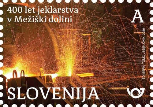 Ob 400. obletnici jeklarstva v Mežiški dolini priložnostna poštna znamka